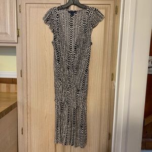 Black and White Patterned Dress